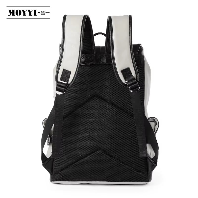 Custom Mochila Leather Backpack for Men Dayback Teen Bookbags Waterproof PU Men'S Backpack