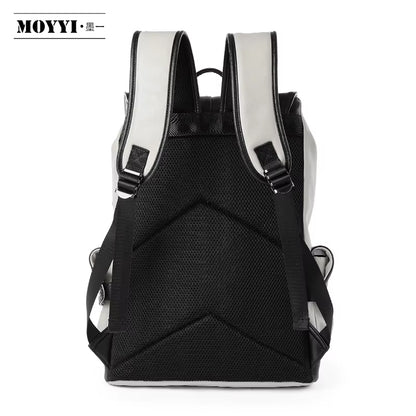 Custom Mochila Leather Backpack for Men Dayback Teen Bookbags Waterproof PU Men'S Backpack