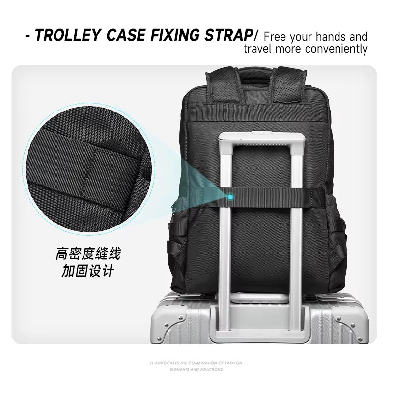 MOYYI Lightweight 14 Inch Laptop Backpack for Men Durable Nylon Travel Backpacks Zipper Men'S Backpack for Business