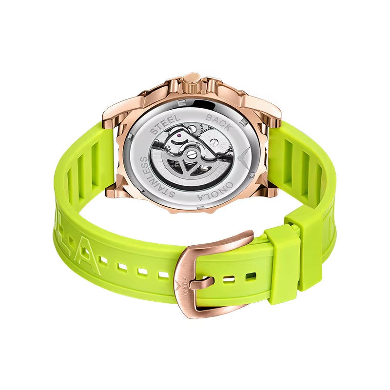 ONOLA 3833 Customized Watch Top Brand Fashion Business Dress Men Watch Luxury Automatic Skeleton Watch