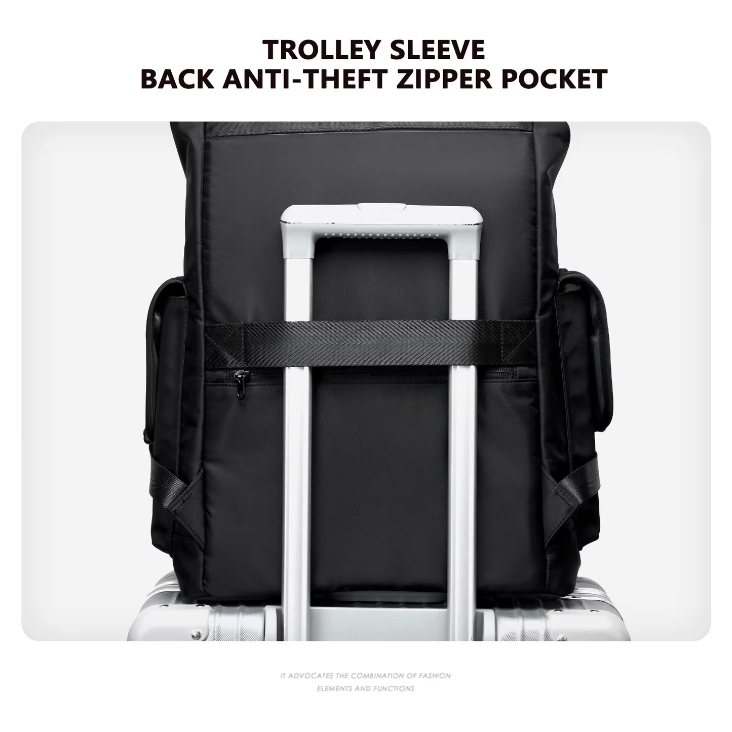 Large Capacity Men'S Backpack Flip Travel Backpack Fit 17 Inch Laptop Backpack Bags