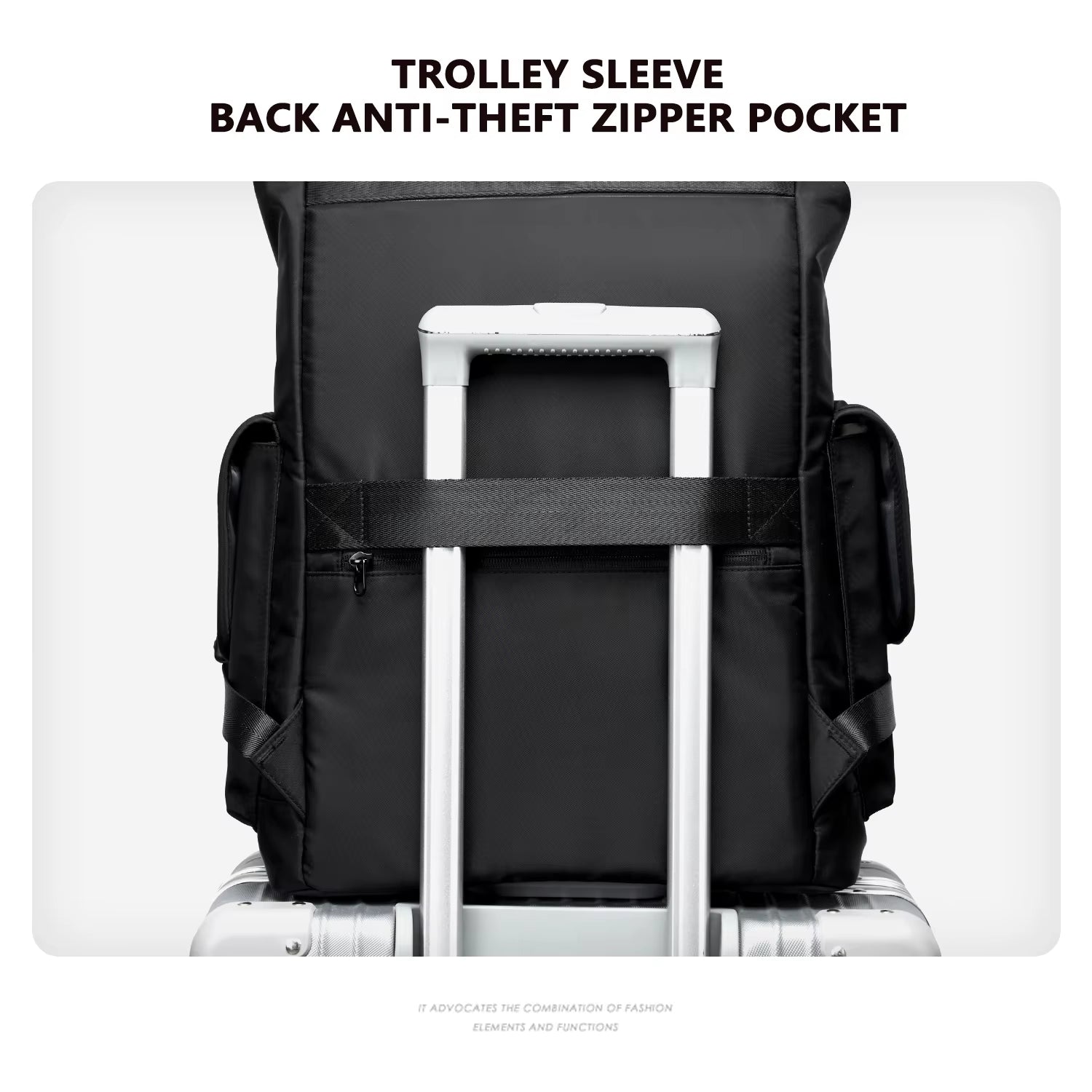 Large Capacity Men'S Backpack Flip Travel Backpack Fit 17 Inch Laptop Backpack Bags