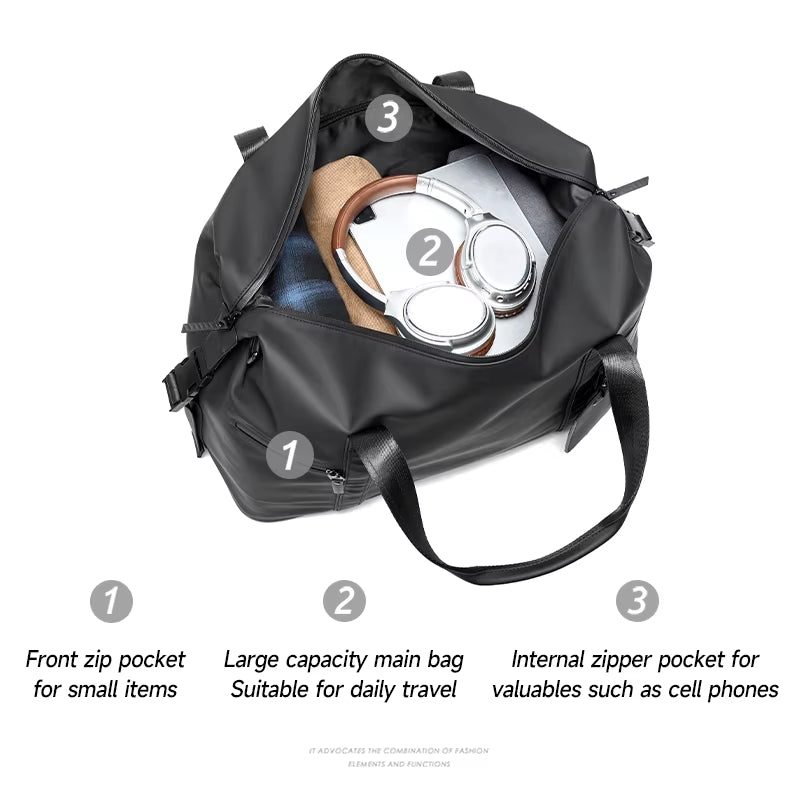 MOYYI Wholesale Customized Men'S Travel Bag PVC Duffel Bag for Men Large Capacity Unisex Waterproof Outdoor Gym Travel Bags