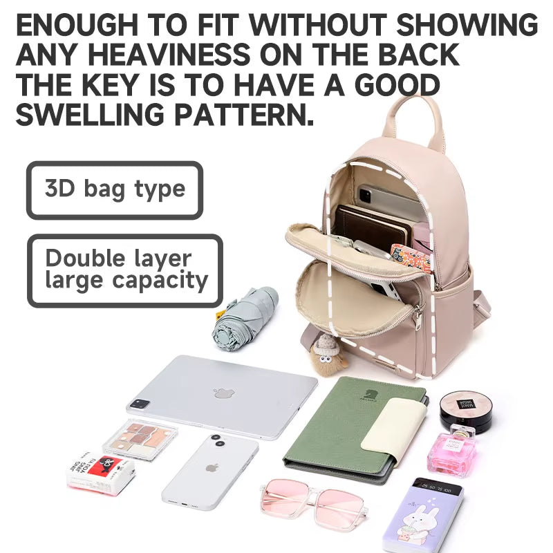 Simradia Oxford Waterproof Lady Backpack 14 Inch Laptop Backpacks for Women Simple Travel Bag School Backpack for Girls