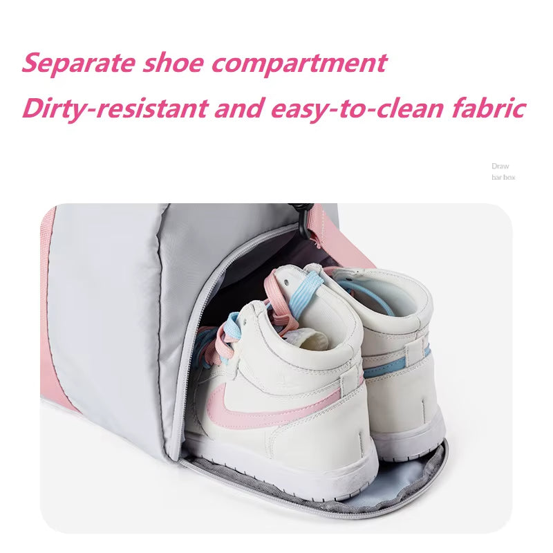 Travel Sports Gym Duffel Bag with Shoe Compartment Bag for Women