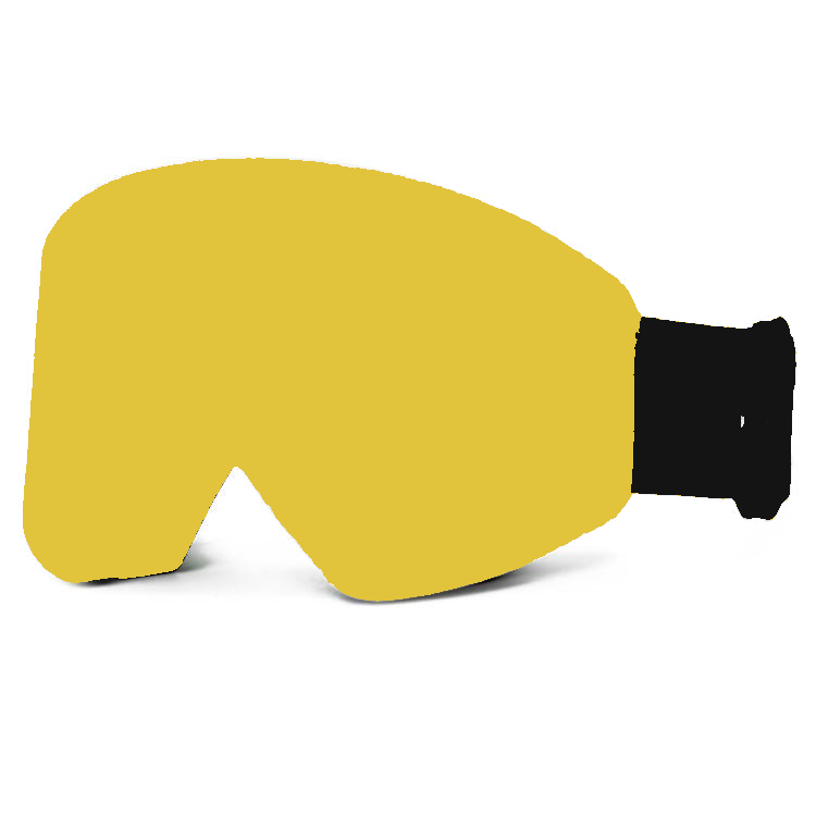 MCROONS ski goggles, yellow mirror lens
