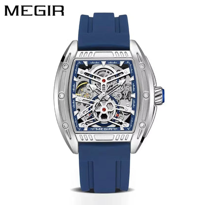 MEGIR 8601 Fashion Men Automatic Mechanical Watch Skeleton Luxurious Luminous Waterproof Casual Wristwatch for Man Reloj Hombre