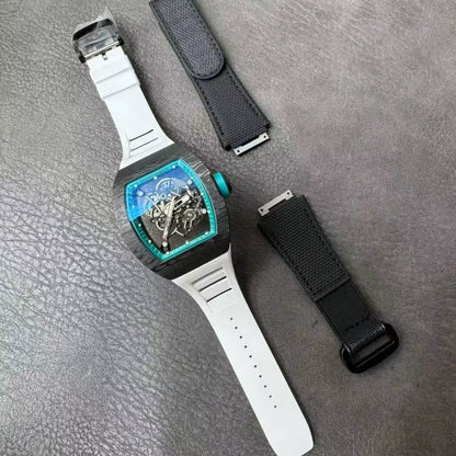 YRM055 Tourbillon Watch Abu Dhabi NTPT Carbon Fiber Raw Material Case High Quality Men'S Watch Luxury Mechanical Watch