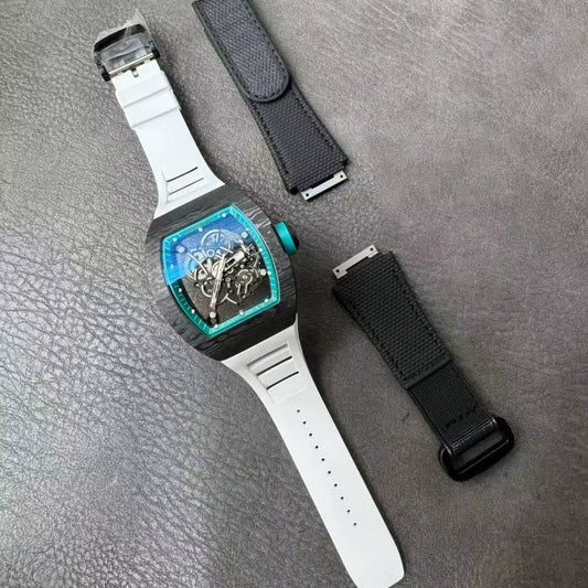 YRM055 Tourbillon Watch Abu Dhabi NTPT Carbon Fiber Raw Material Case High Quality Men'S Watch Luxury Mechanical Watch