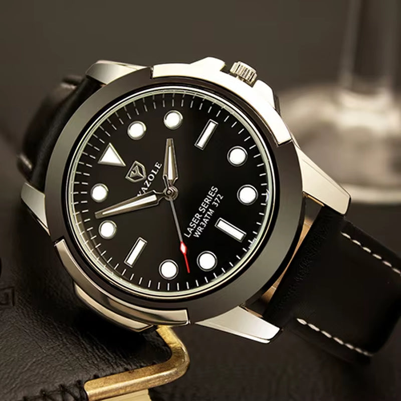 YAZOLE D 372 Luxury Mens Watches Sport Style Hot Sale Factory Custom Logo Quartz Watch Classic Leather Wristwatch Wholesale