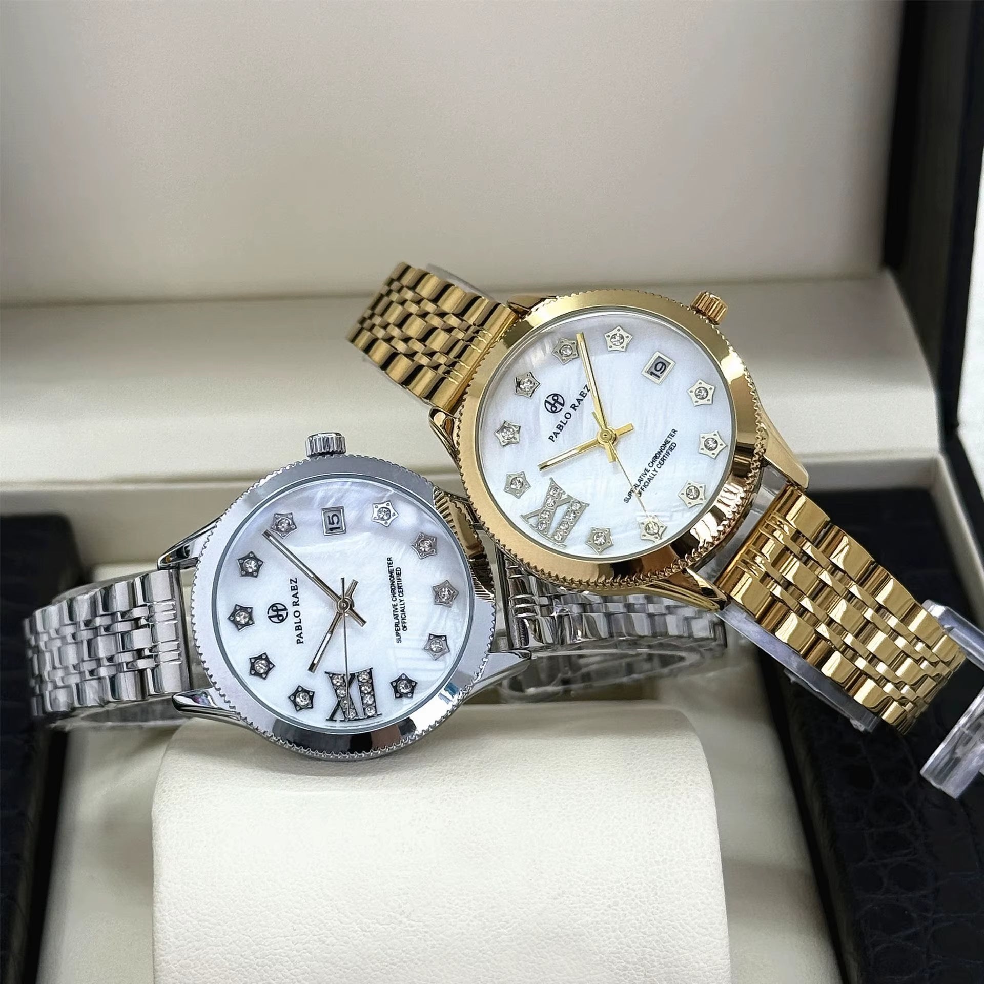 Luxury Girls' Steel Waterproof Watch Customized Logo Quartz Watch Fashionable Diamond Watch for Women