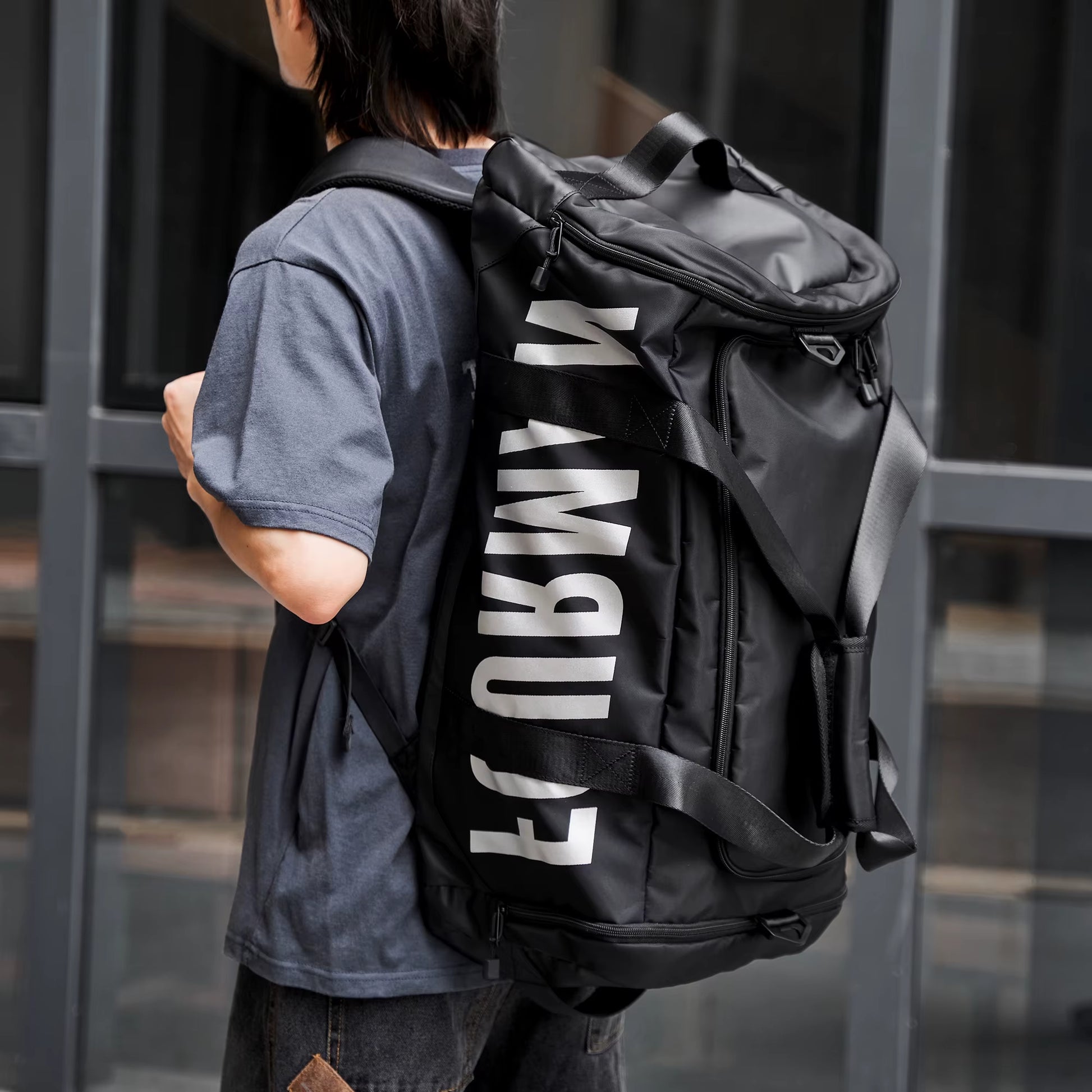Large Capacity Unisex Duffel Bags Multi-Function Travel Bag Backpack Oxford Zipper Outdoor Gym Bags Sports Men'S Tote Handbag