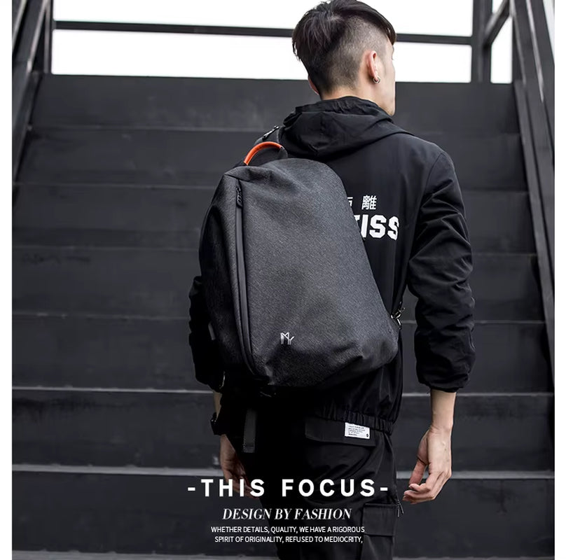 Crossbody Sling Backpack for Men and Women Lightweight Shoulder Backpack with USB Charge