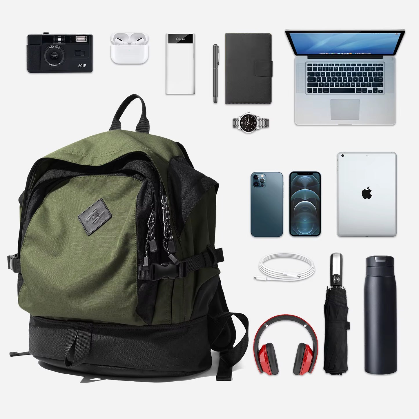 MOYYI Waterproof Men'S Backpack Bags for Men Outdoor Travel Backpack Camping Hiking Backpack