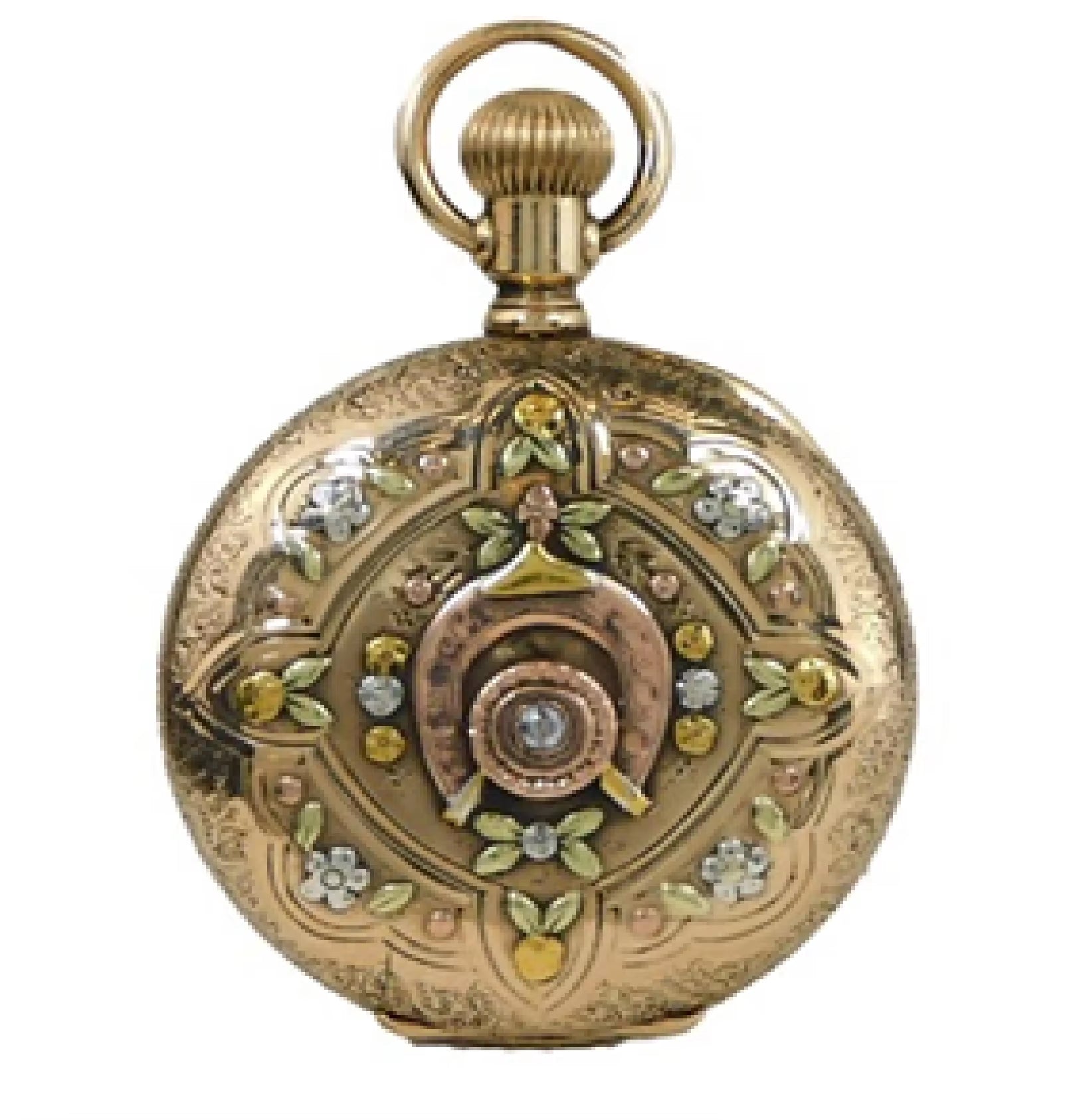 Ntique Style Bronze Pendant Watch with Asymmetrical Dial and Ornate Openwork Case Design for Men Available at Wholesale Prices