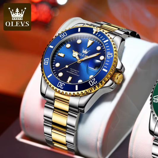 OLEVS 6650 Men'S Watch Top Diving Sports Men'S Automatic Mechanical Watch Fashion Business Date Waterproof Luminous Watch