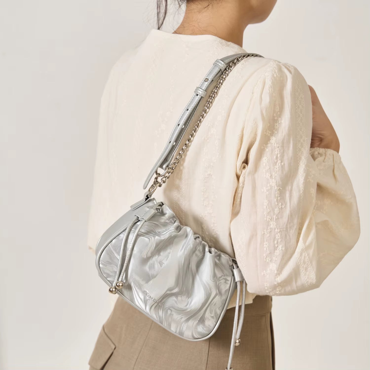 Small Pu Women Bag Fashion Single Shoulder Messenger Bag with Chain Ladies Handbag