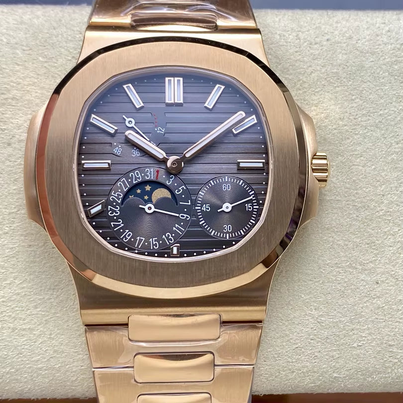 ZF Factory Kinetic Energy Storage Moon Phase Watch Monthly Calendar Luxury Ultra-Thin Automatic Watch for Men