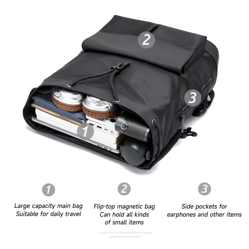 MOYYI Waterproof Flap Travel Backpack Bags for Men Business Laptop Backpack Bags