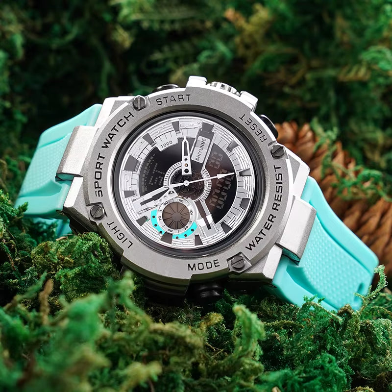 1809B Colorful Alloy Case Waterproof Fashion Watches Luxury Digital Watch Outdoor Sport Men Watch Chronograph
