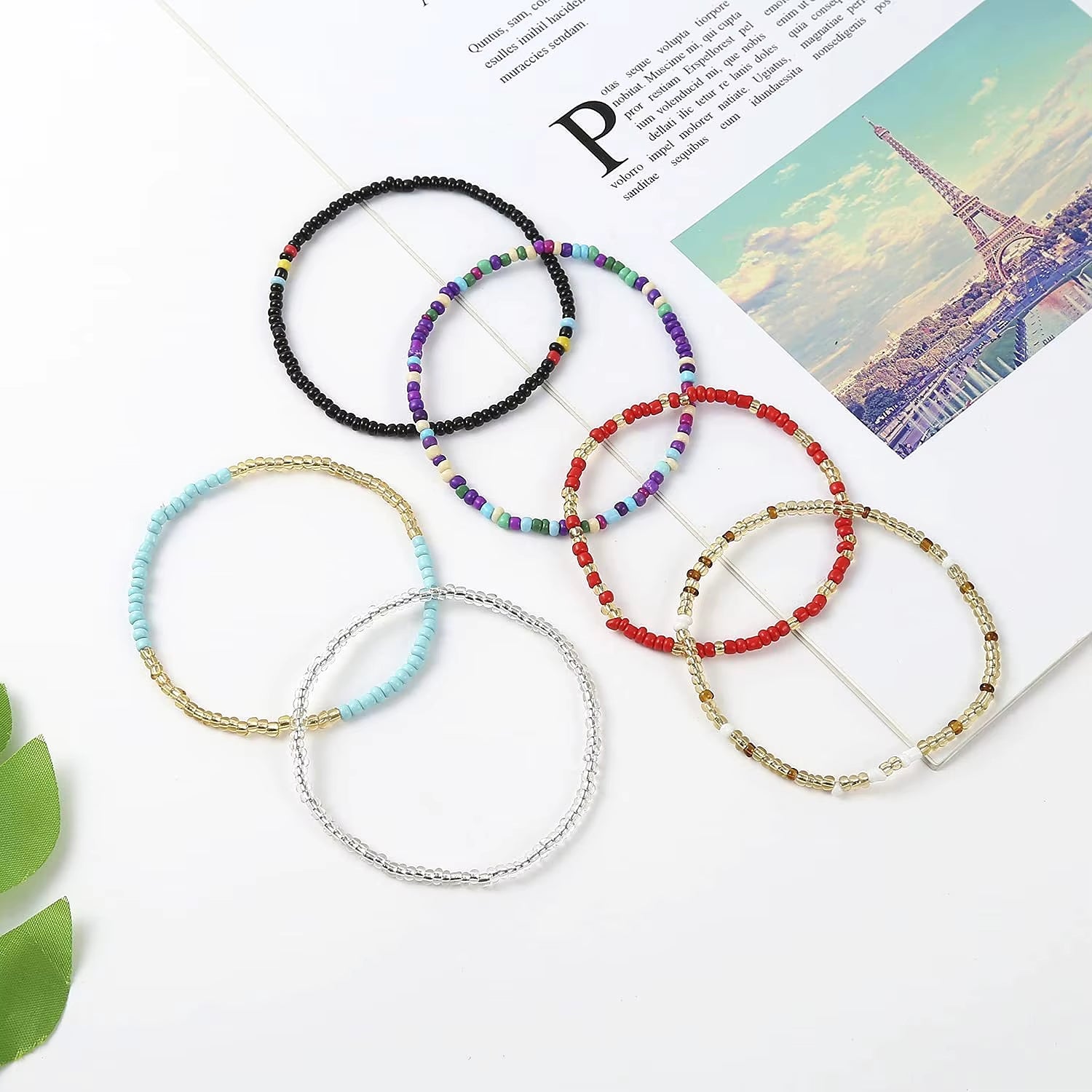 Bohemian Beach Anklets Jewelry Statement Handmade Beaded Anklet Beautiful Multicolor Rice Bead Anklet for Women Girls