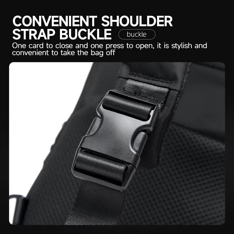 MOYYI Multi-Functional Zipper Chest Bag for Men Travel Men'S Crossbody Bag Anti-Theft Sling Shoulder Bag