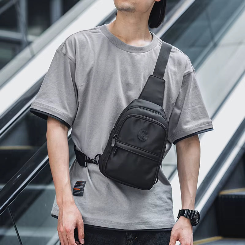 MOYYI Chest Bags for Men Crossbody Bags for Sport Outdoors Sling Bags
