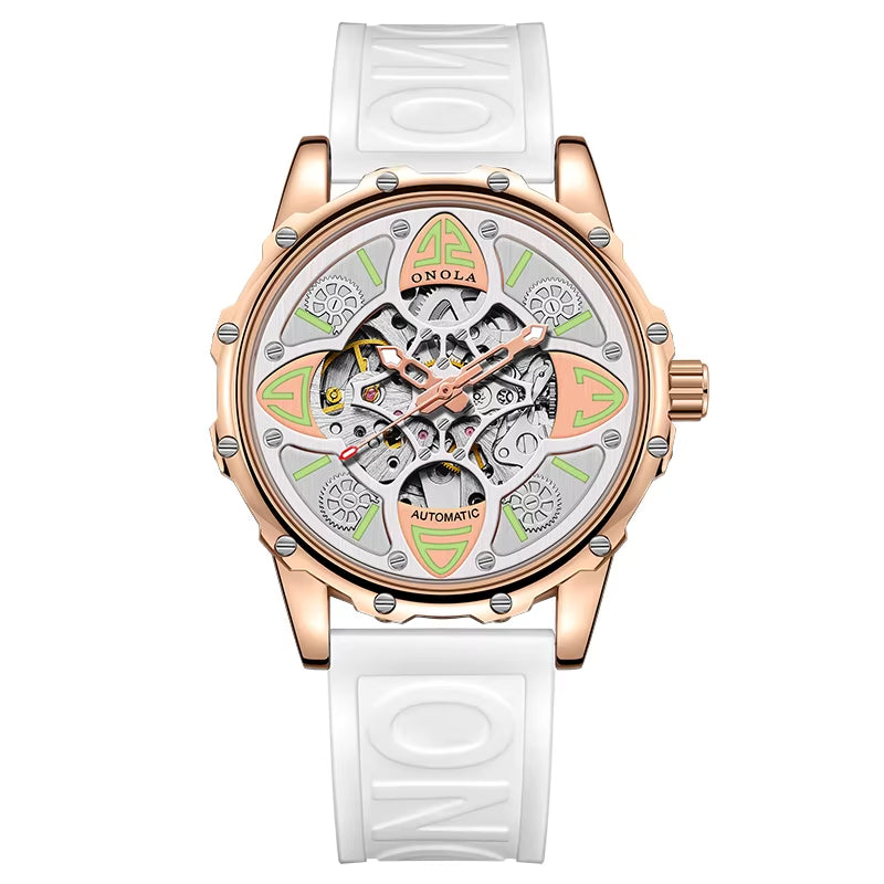 ONOLA 3833 Customized Watch Top Brand Fashion Business Dress Men Watch Luxury Automatic Skeleton Watch