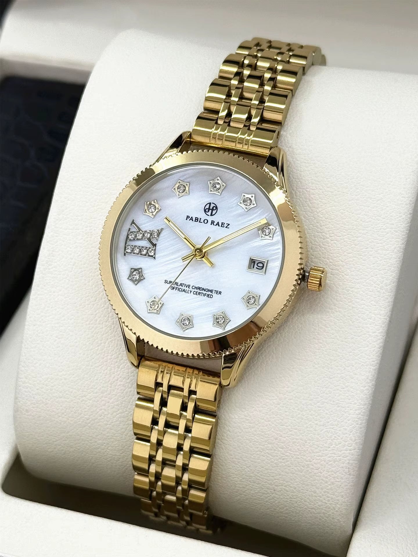 Luxury Girls' Steel Waterproof Watch Customized Logo Quartz Watch Fashionable Diamond Watch for Women