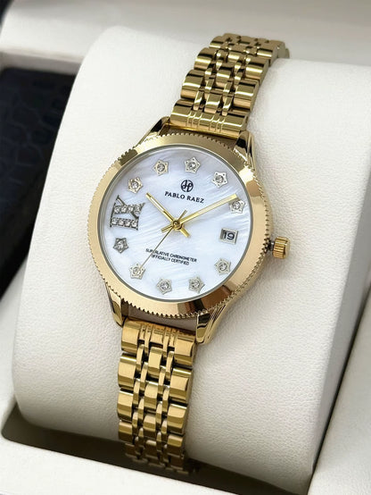 Luxury Girls' Steel Waterproof Watch Customized Logo Quartz Watch Fashionable Diamond Watch for Women