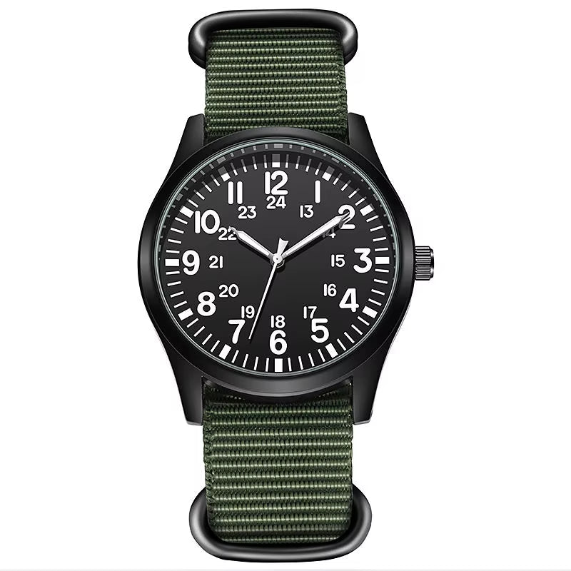Chic Nylon Leather Quartz Watches Men Movement Watches Wrist Waterproof Minimalist Sports Wristwatch