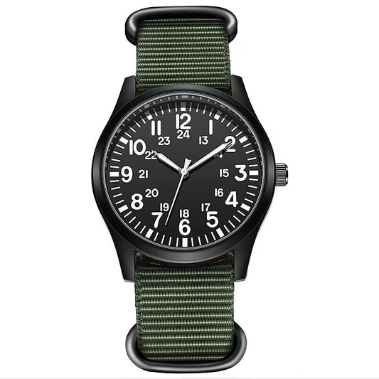 Chic Nylon Leather Quartz Watches Men Movement Watches Wrist Waterproof Minimalist Sports Wristwatch
