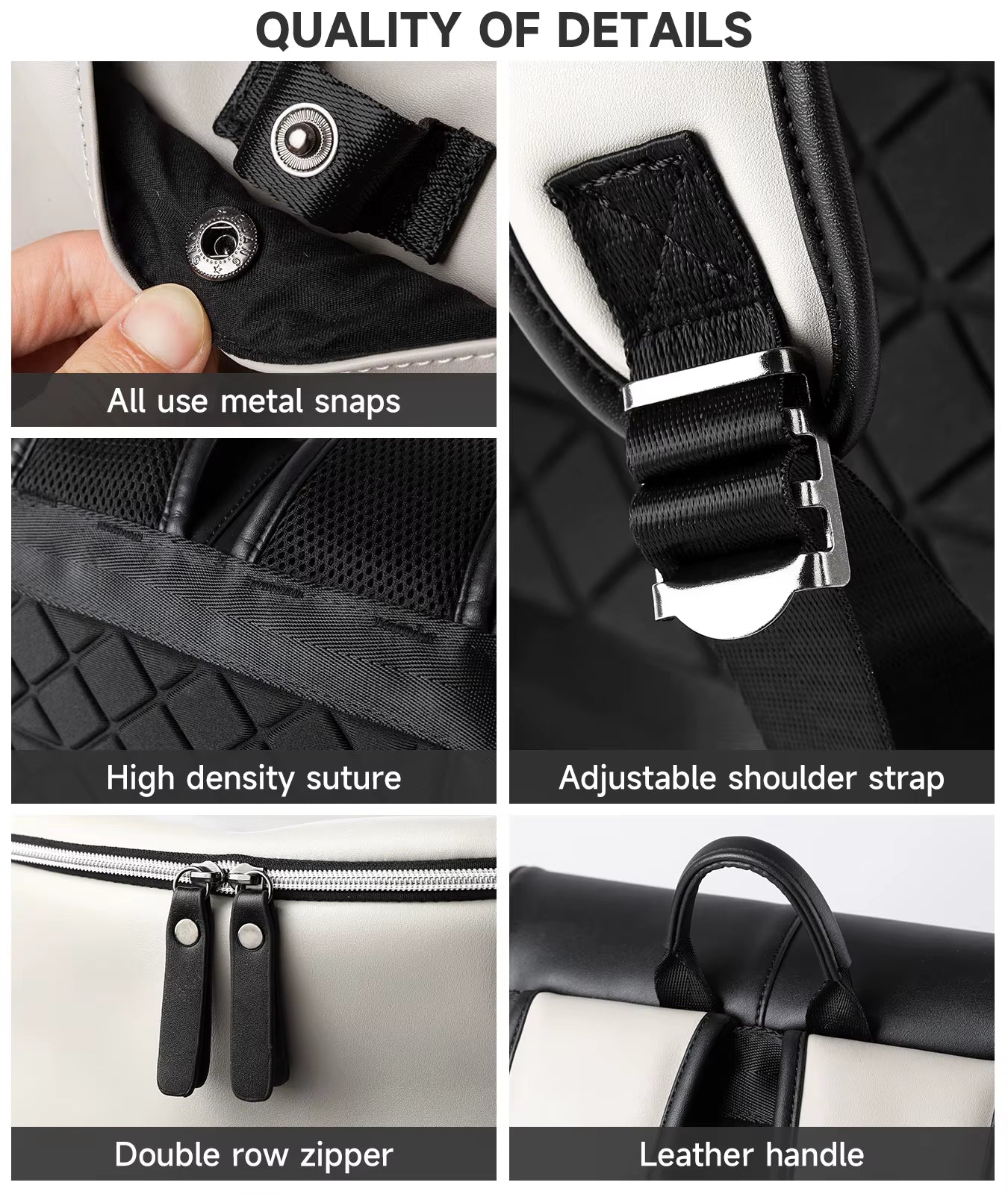 Vintage Korean Style Laptop Bag for Men PU Leather Backpack Travel Casual PU Leather Backpack