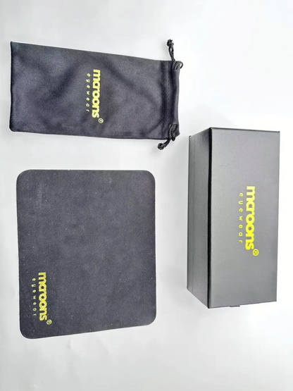 Glasses Care Kit: Folding Case, Cleaning Cloth, Pouch, Drawer Box, & Screwdriver