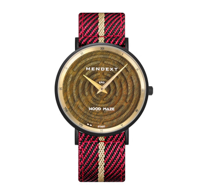 Black Myth Maze Game Sapphire Crystal 316L Stainless Steel Quality Quartz Movt Wooden Men Watch Muti-Color Hemp Rope Wrist Watch