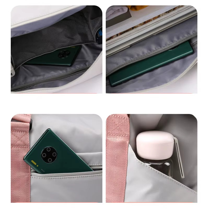 Airplane Friendly Weekend Travel Bags Custom Logo Yoga Duffel Bag Waterproof Travel Sport Gym Bags for Women