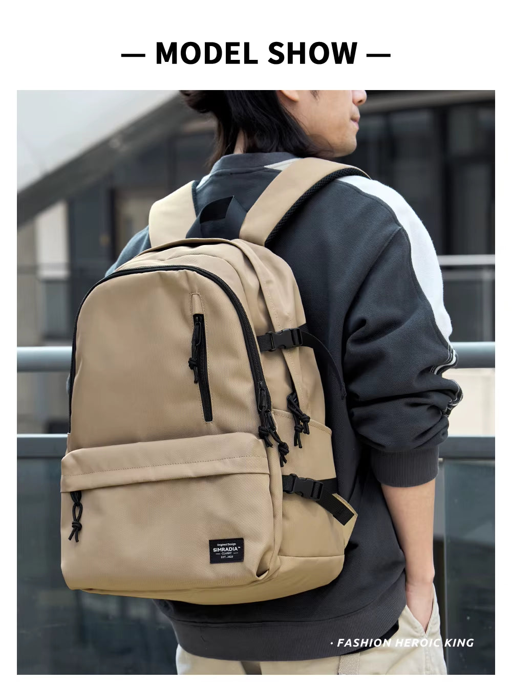 Vintage Modern Book Bags Simple Laptop Backpack Unisex School Backpacks for College Student Travel Daily Rucksack for Man