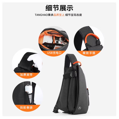 Wholesale New Fashion Nylon Pickleball Bags for Men Crossbody Shoulder Bag Chest Bag