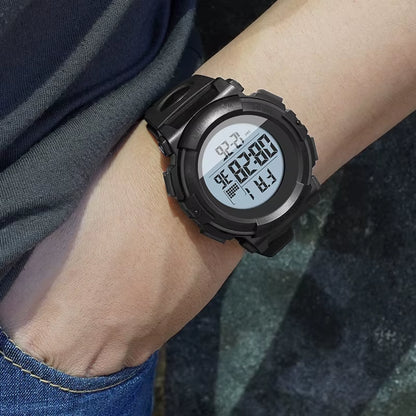 1909B Classic Good Quality Digital Watches Sport Style Silicone TPU Belt 5 ATM Waterproof Wrist Watches for Men