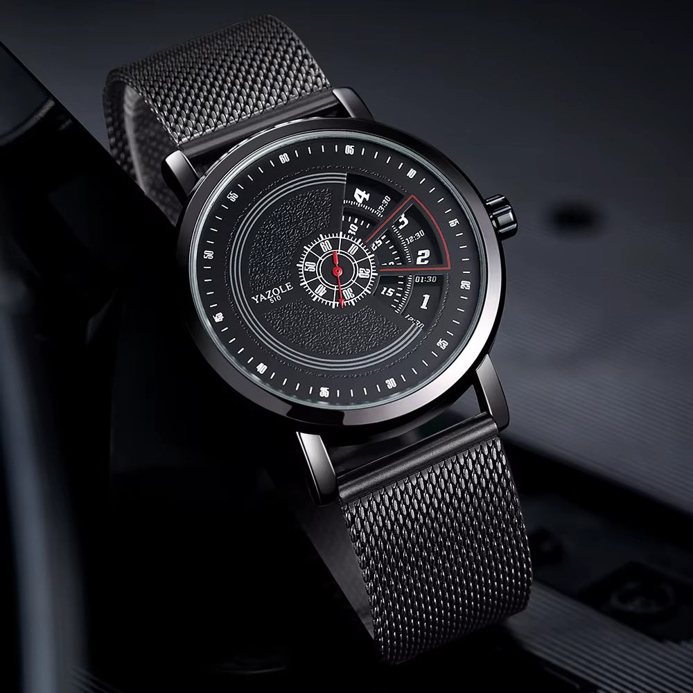 Top Ranking Leisure Spinning Rotate Windows Metal Steel Mens Quartz Watch Waterproof Custom Wristwatches Relojes Wholesale