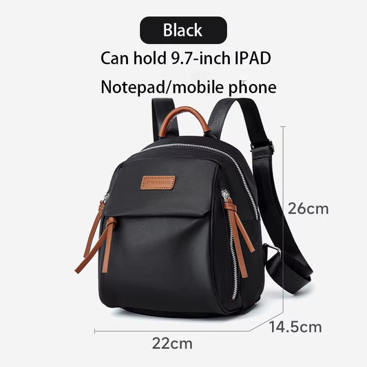 Simradia Fashion Small Women Backpack Waterproof Travel Lady Bags Black Weekend Backpacks for Girl School Bags