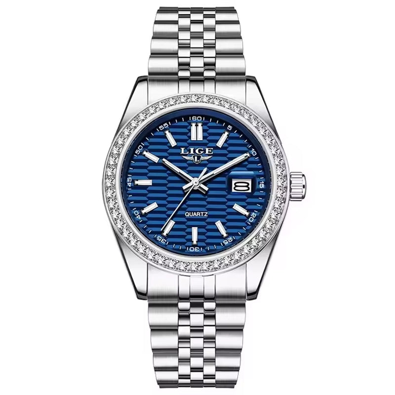 LIGE 89186 2025 Men Watch Classic Original Business Quartz Watch for Man 30M Waterproof Luminous Stainless Steel Band Relojs