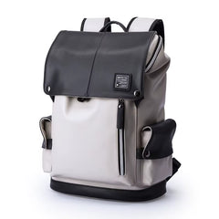 Custom Mochila Leather Backpack for Men Dayback Teen Bookbags Waterproof PU Men'S Backpack