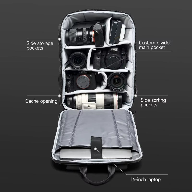 Custom Waterproof Travel Video Camera Backpack Large Instant Camera Bag Slr Photography Digital Video Bags for Camera