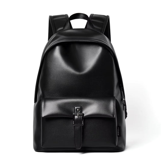 MOYYI Luxury PU Leather Travel Backpack Bags for Men Laptop Bag Faux Leather Backpack Bags