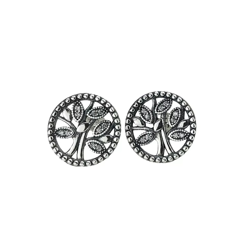Women'S Fine Jewelry Sterling Silver Tree of Life Earrings