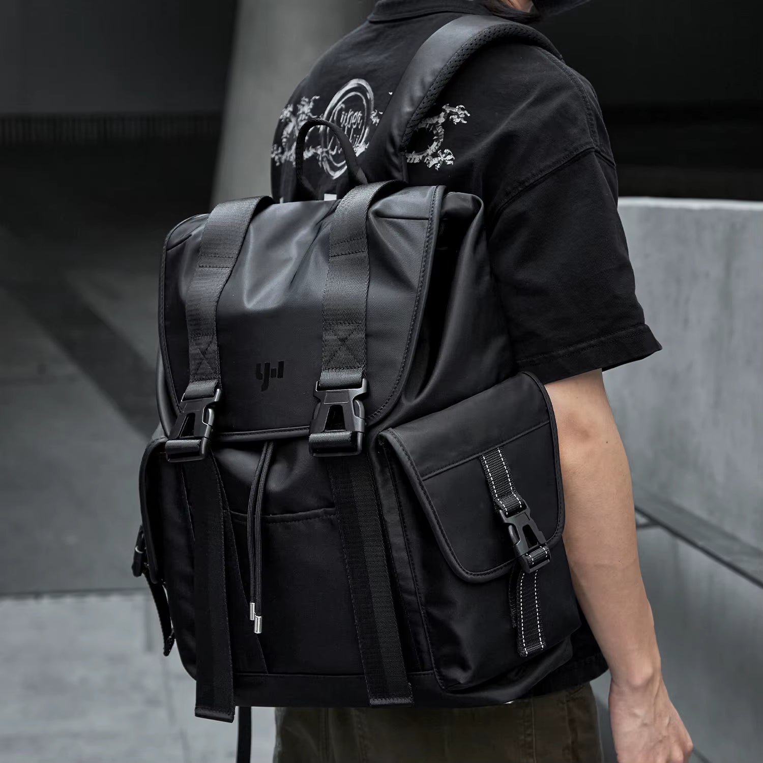 Large Capacity Men'S Backpack Flip Travel Backpack Fit 17 Inch Laptop Backpack Bags