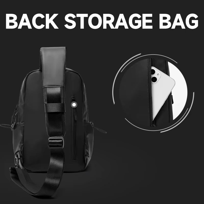 Fashion Design Causal Crossbody Bag for Men Cycling Outdoor PVC Leather Men'S Chest Bag Travel Waterproof Sling Shoulder Bags