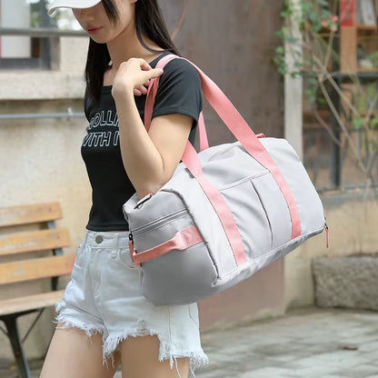 Travel Sports Gym Duffel Bag with Shoe Compartment Bag for Women