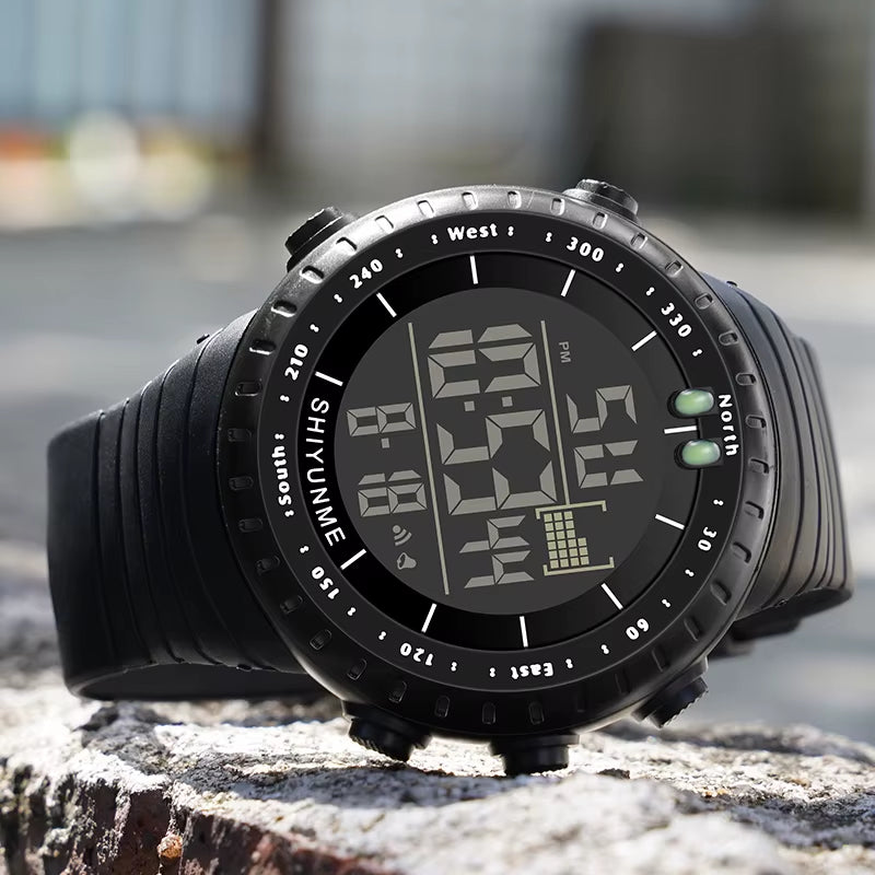 1909B Classic Good Quality Digital Watches Sport Style Silicone TPU Belt 5 ATM Waterproof Wrist Watches for Men